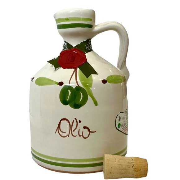 SET 2 VTG Galantino Extra Virgin Olive Oil Jug RARE TRANI CATHEDRAL + Olio-Empty - Picture 4 of 16